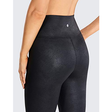 CRZ YOGA Matte Faux Leather Leggings | High Waisted Comfort