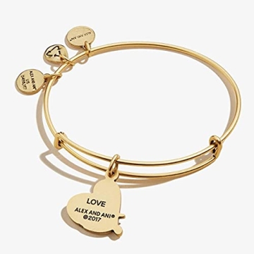 Alex and Ani Love Charm Bangle in Rafaelian Gold Finish