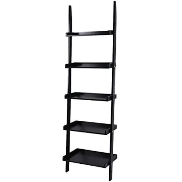 Tangkula 5-Tier Ladder Shelf - Modern Wood Storage Rack