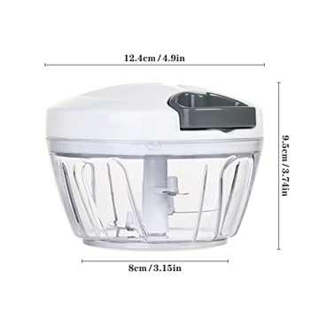 Cambom Manual Food Chopper Easy Vegetable Cutter 550ml White
