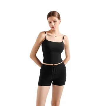 SUUKSESS Women’s 2 Piece Comfortable Lounge Set Shorts