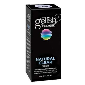 Gelish PolyGel Brand - Hybrid Nail Enhancement, Nail Tips For Acrylic Nails, Lighter, Stronger, Odor-Free, No Monomer, Fast Application, Perfect for Sculpting Nails - Natural Clear, 2 oz