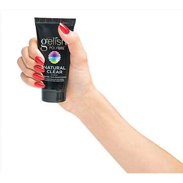Gelish PolyGel Brand - Hybrid Nail Enhancement, Nail Tips For Acrylic Nails, Lighter, Stronger, Odor-Free, No Monomer, Fast Application, Perfect for Sculpting Nails - Natural Clear, 2 oz