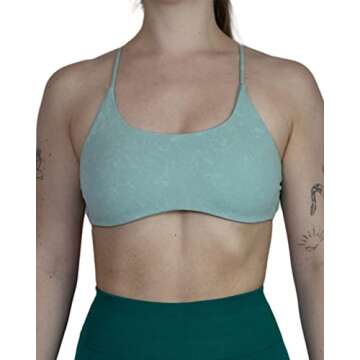 AUROLA Earth Workout Sports Bras Women Athletic Removable Padded Backless Strappy Criss Cross Light ...