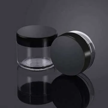 Onwon Clear Plastic Makeup Sample Containers with Spatulas