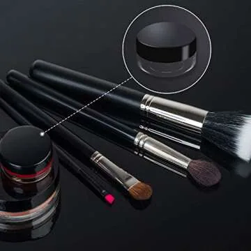 Onwon Clear Plastic Makeup Sample Containers with Spatulas