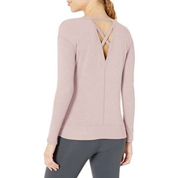 Danskin Women's Cross Back Pullover, Hushed Violet, Small