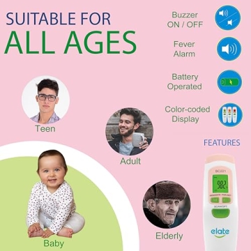 Elate Pink Thermometer - Non-Contact Digital Infrared Device