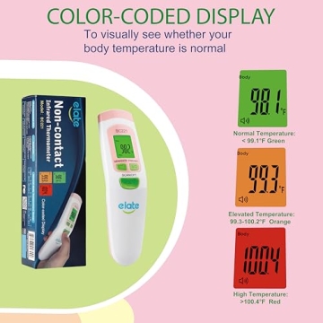 Elate Pink Thermometer - Non-Contact Digital Infrared Device