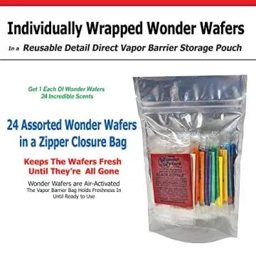 Wonder Wafers Car Air Freshener Sample Pack - 24 Scents in Resealable Vapor Barrier Bag