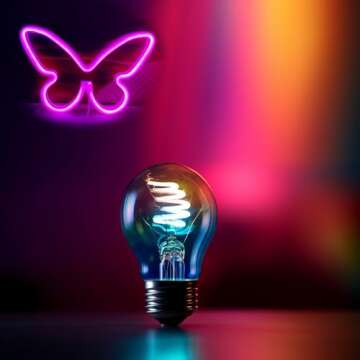 QiaoFei LED Butterfly Neon Sign Lights Hanging Decorative Neon Light USB or Battery Operated for Home Bedroom Bar Restaurant Christmas Birthday Party Gift Art Wall Decoration Light(Pink)