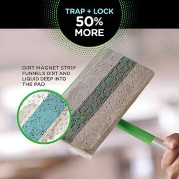 Swiffer Heavy Duty Wet Mopping Cloths for Hard Surface Floor Cleaning, Febreze Scented 10 Count