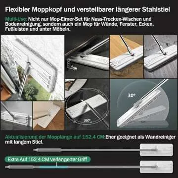 JOYMOOP Mop and Bucket Set for Easy Floor Cleaning