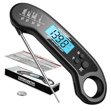 Instant Read Digital Meat Thermometer - Waterproof for BBQ & Turkey