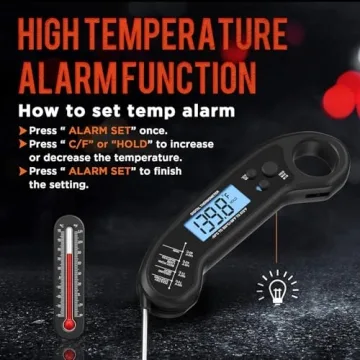 Instant Read Waterproof Meat Thermometer for BBQ