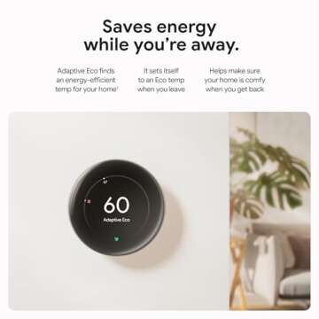 Google Nest Learning Thermostat (4th Gen, 2024) with Nest Temperature Sensor - Energy Saving Smart Thermostat with Adaptive Eco - Works with Alexa and Google Home App - Polished Gold