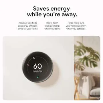 Google Nest Learning Thermostat (4th Gen, 2024) with Nest Temperature Sensor - Energy Saving Smart Thermostat with Adaptive Eco - Works with Alexa and Google Home App - Polished Gold