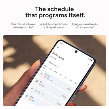 Google Nest Learning Thermostat (4th Gen, 2024) with Nest Temperature Sensor - Energy Saving Smart Thermostat with Adaptive Eco - Works with Alexa and Google Home App - Polished Gold