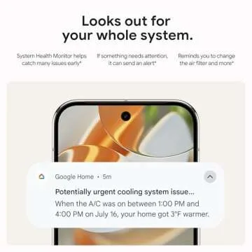 Google Nest Learning Thermostat (4th Gen, 2024) with Nest Temperature Sensor - Energy Saving Smart Thermostat with Adaptive Eco - Works with Alexa and Google Home App - Polished Gold