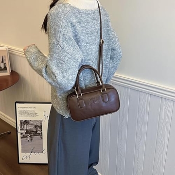 OEIPSMK Trendy Leather Crossbody Bag for Women