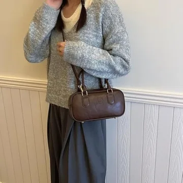 OEIPSMK Trendy Leather Crossbody Bag for Women