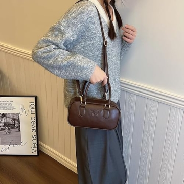 OEIPSMK Trendy Leather Crossbody Bag for Women