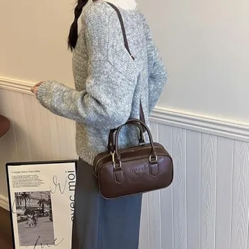 OEIPSMK Trendy Leather Crossbody Bag for Women