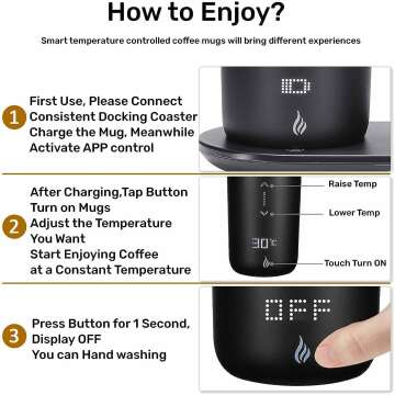 Smart Heated Coffee Mug - App Controlled 12 Oz