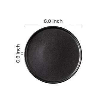 AmorArc Ceramic Dinner Salad Plates Set of 4, 8.5 Inch Reactive Matte Glaze Dish Set, Dessert, Salad...