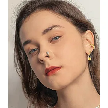 YOVORO 9Pcs Stylish Fake Nose Rings Set for Women