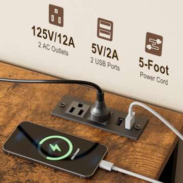 Lulive 10 Drawer Dresser for Bedroom, Dressers TV Stand with Power Outlet, Entertainment Center Bedroom Dresser, Chest of Drawers for 55'' Long TV, Wide Fabric Dresser for Storage and Organization