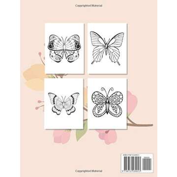 Butterfly Coloring Book For Kids: 50 completely unique butterfly coloring pages | Fun activity book ...