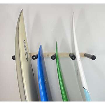 Vertical Surfboard Storage Rack for 4 Boards