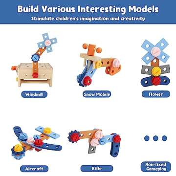 Vextronic Kids Tool Set - 38 PCS Wooden Montessori Toy