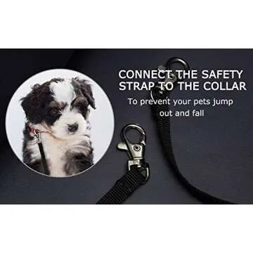 NOBLE DUCK Small Dog Carrier with Pockets, Portable Small Dog Cat Soft-Sided Carrier with Adjustable Safety Tether, Versatile Pet Purse for Subway/Shopping/Hiking/Traveling