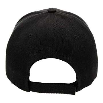 Baseball Cap Men Women - Adjustable Plain Sports Fashion Quality Hat, BLK