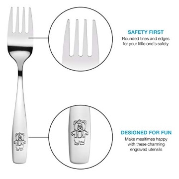 Durable Stainless Steel Kids Cutlery Set for Self-Feeding