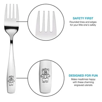 Durable Stainless Steel Kids Cutlery Set for Self-Feeding