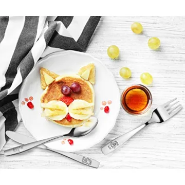 Durable Stainless Steel Kids Cutlery Set for Self-Feeding