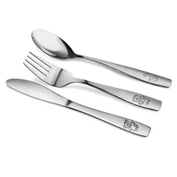 Durable Stainless Steel Kids Cutlery Set for Self-Feeding