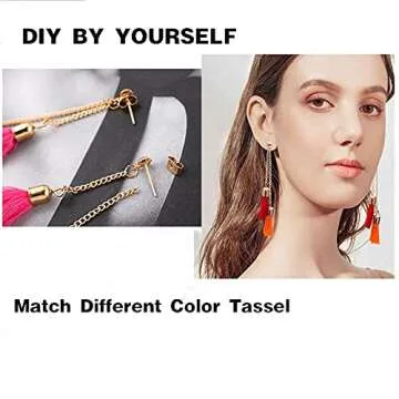 9 Pairs Colorful Vintage Tassel Earrings Bohemian Statement Earrings Water Drop Boho Earrings for Women Hypoallergenic