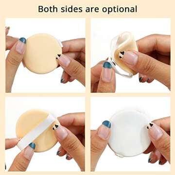BEAKEY 12 Pcs Round Makeup Sponges & Powder Puff Set