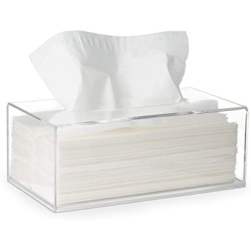 Clear Acrylic Facial Tissue Box Cover for Home Decor