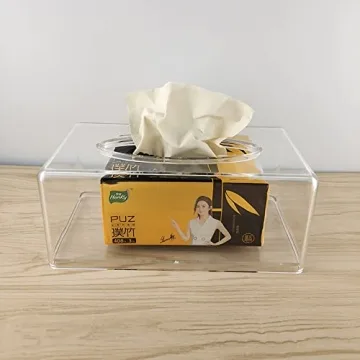 Clear Acrylic Facial Tissue Box Cover for Home Decor
