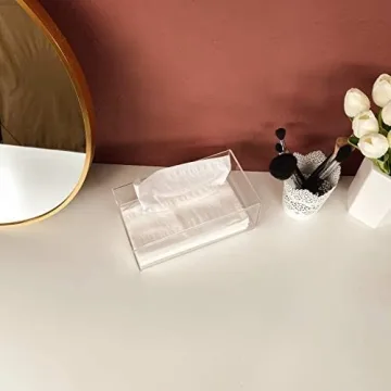 Clear Acrylic Facial Tissue Box Cover for Home Decor