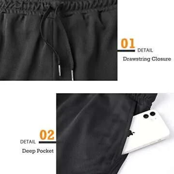 Surenow Mens Running Gym Shorts 3 Inch Breathable Lightweight Athletic Sport Shorts Training Workout Shorts with Pockets Black