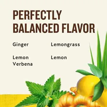 Celestial Seasonings Jammin' Lemon Ginger Herbal Tea, Caffeine Free, 20 Tea Bags Box (Pack of 6)