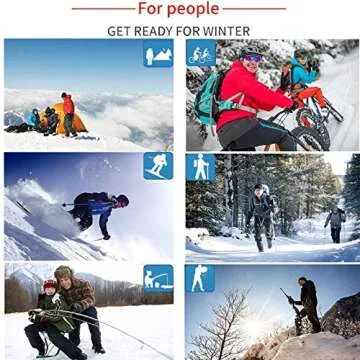 Heated Gloves, 4000 mAh Rechargeable Battery Powered Electric Heat Gloves Waterproof Winter Thermal Gloves with Touchscreen for Women Men Cycling Riding Skiing Skating Hiking Hunting Outdoor Sports