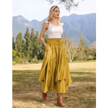 Stylish Women Summer Long Maxi Skirt with Pockets