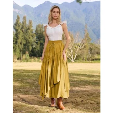 Stylish Women Summer Long Maxi Skirt with Pockets